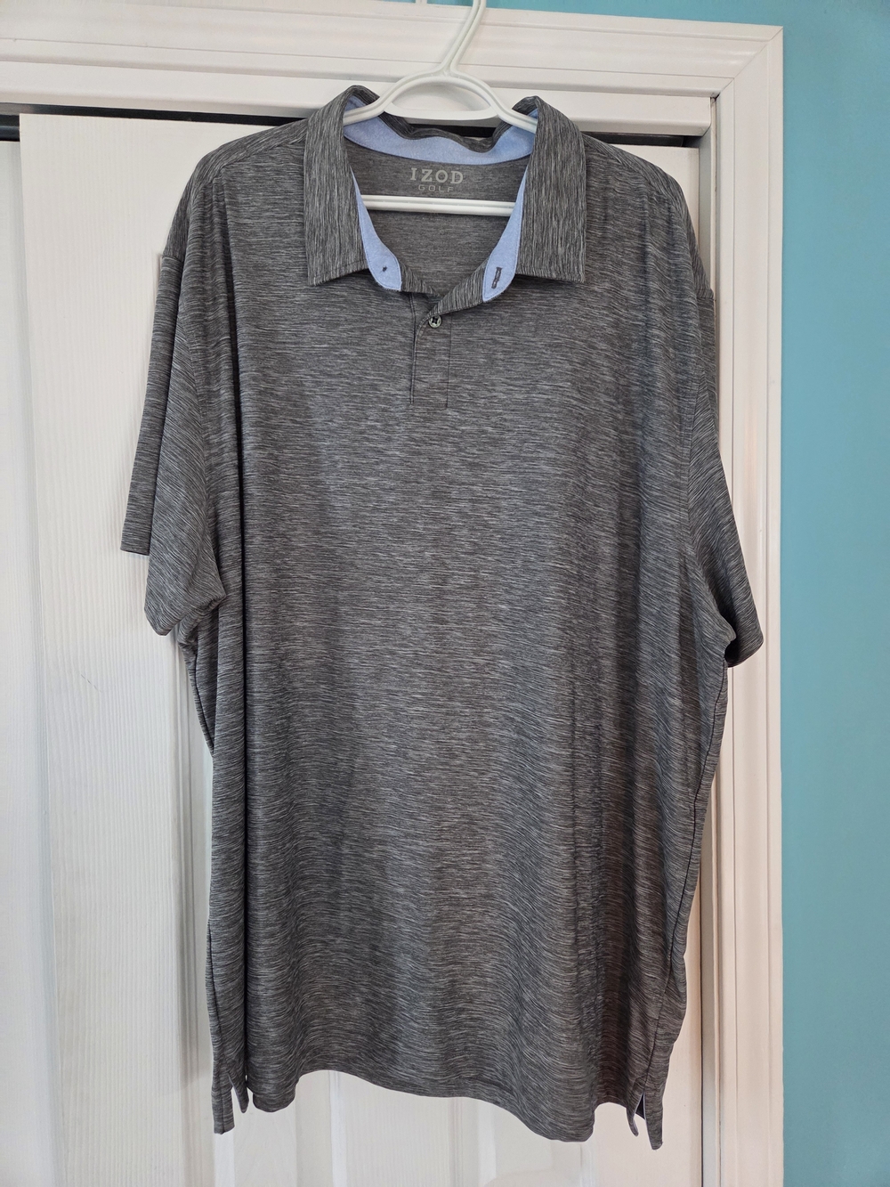Izod Men’s Heather Gray Polo with Contrast Collar Size 3XL